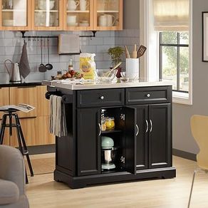 Kitchen Island Kitchen trolley with expandable work surface  Kitchen Cabinet