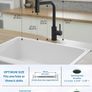 Black modern kitchen tap Image 6