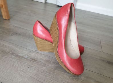 Vagabond Leather Wedges Size Uk 7 ( Eu 40)