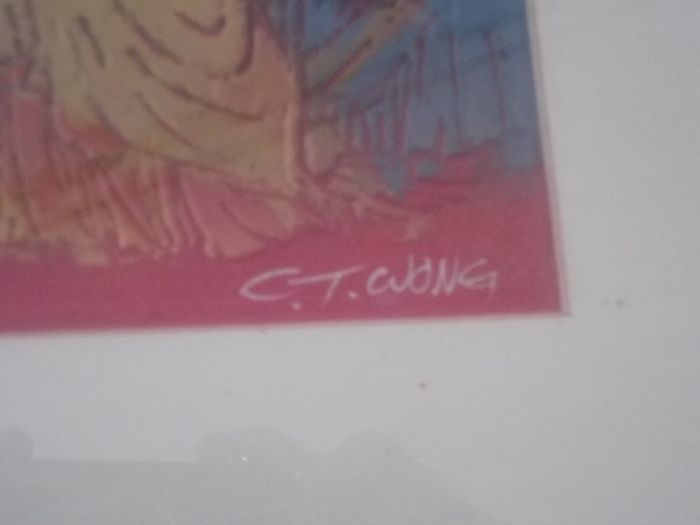 a chinese water colour signed