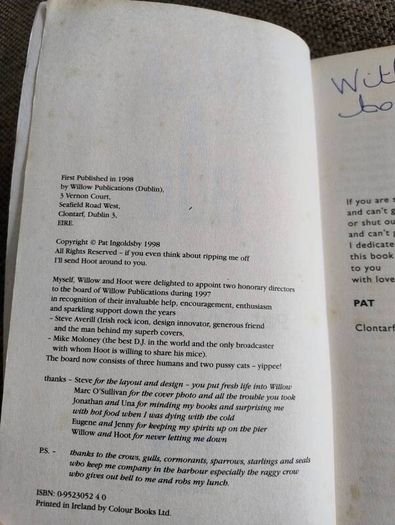 Pat Ingoldsby Half a Hug signed by the author in good condition with some signs of age on the inside page see photos FREE STANDARD POSTAGE INCLUDED