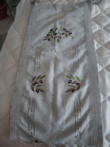 Vintage Stone Linen runner 168cm in Length