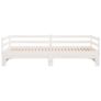 Pull-out Day Bed without Mattress White 2x 90x200 cm Image 4
