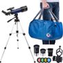 Telescope for Astronomy, 200X Pro 400/70 FMC Glass Optical Refractor Telescopes, With Adjustable Tripod Phone Adapter Barlow Lens Moon Filters Carrying Bag for Kids Adult Beginners Image 3