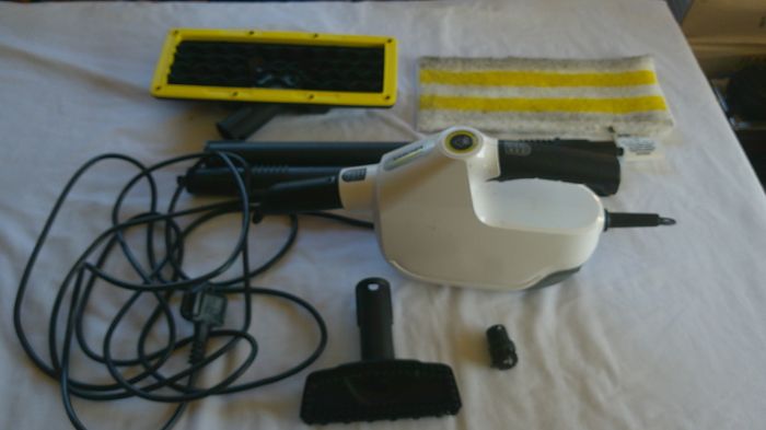 Karcher SC 1 Multi Handheld and Floor Steam Cleaner Kit with Box and Attachments