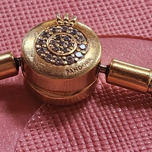 Pandora Moments sparkly crown snake bracelet