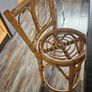 Vintage stool bamboo and wicker rattan Image 2