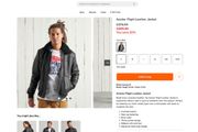 Superdry Black Aviator Flight Leather Jacket