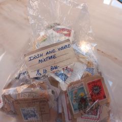 Quarter pound of used Irish and global stamps, unchecked, D18 post 7e