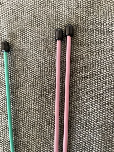 knitting needles metal with colour selection