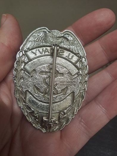 US Navy Corrections Pearl Harbor Badge No 82 Blackinton