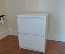 IKEA MALM Bedside Table - 2 Drawers - White. 40x55 cm