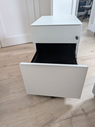 White Pedastel Desk Cabinet