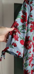 St. Oliver blue and red floral dress Sz 8UK