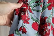 St. Oliver blue and red floral dress Sz 8UK