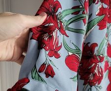 St. Oliver blue and red floral dress Sz 8UK