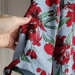 St. Oliver blue and red floral dress Sz 8UK