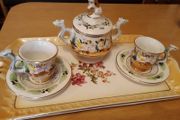 Vintage Capodimonte style porcelain  coffee set