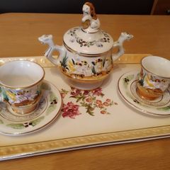 Vintage Capodimonte style porcelain  coffee set