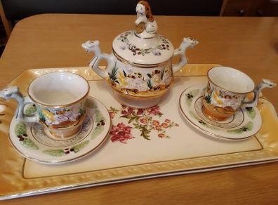 Vintage Capodimonte style porcelain  coffee set