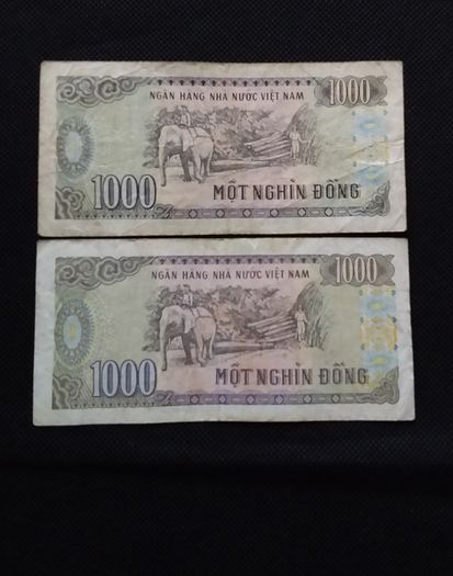 Vietnam Banknotes (2) 1000 Dong   - 1988