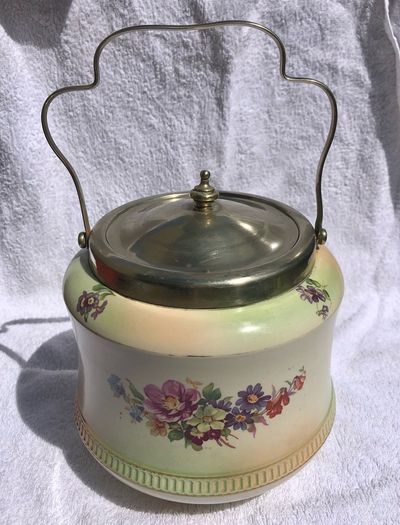 Vintage Crown Devon Biscuit Barrel