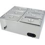 220v food heater Bain Marie 6- pan plate container food heater electric desktop steam table stainless steel large capacity buffet Image 7