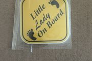 Car sticker- little lady on boar
