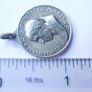 Antique Religious Pendants with POPES In Silver-Plated Metals Image 7