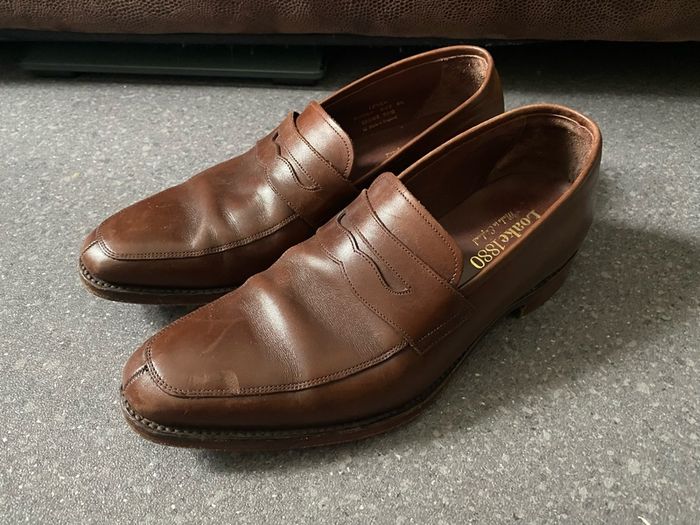 Loake 1880 Leven Loafer Brown Made in England size UK6 1/2 Leather