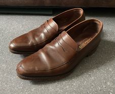 Loake 1880 Leven Loafer Brown Made in England size UK6 1/2 Leather