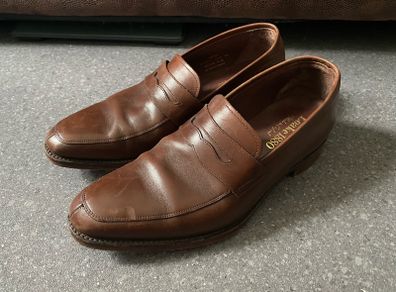 Loake 1880 Leven Loafer Brown Made in England size UK6 1/2 Leather