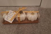 White Candle Pumpkin Set