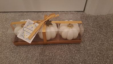 White Candle Pumpkin Set