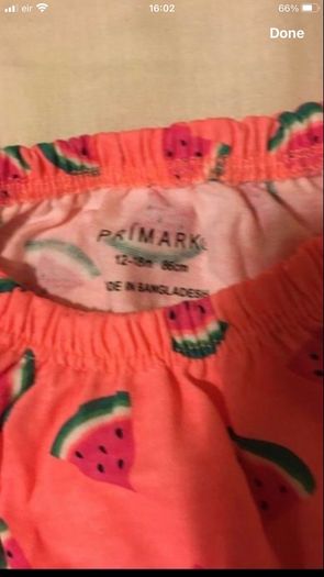 Girls shorts suit 12/18 mths