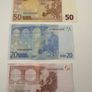 3 x notes 10,20,50 euro from 2002 circulate no rip Image 2