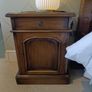 Four poster carved Indonesian bed super king incl bedside tables and dresser Image 5