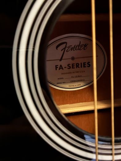 Fender FA-125 Black Guitar
