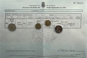 John Lennon of the Beatles, Birth Certificate