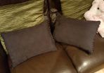 2 x black cushions