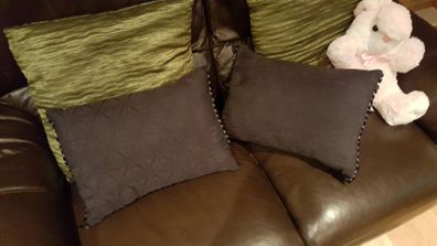 2 x black cushions