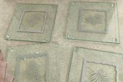 Set of 4 Glass Coasters .