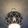 Large White Metal Tangent Pendant Light (New in Box, Free Shipping) Image 5