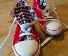 Youths high top trainers, great condition. Stars and stripes lining inside.