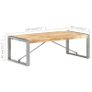 Coffee Table 120x60x40 cm Rough Mango Wood Image 6