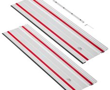 1397 mm Cutting Range, Kit Includes 2 x 698.5 mm Aluminum Extruded Guide Rails and 1 Connector, Compatible with Makita, Festool & WEN Track Saws, for Woodworking Projects