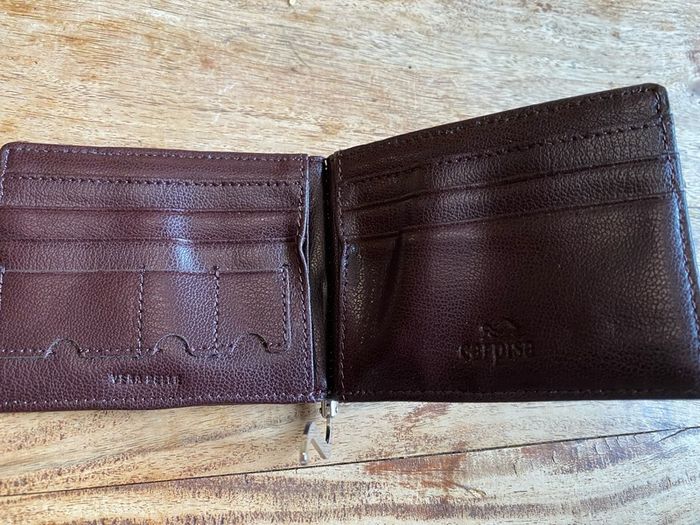 Italian Carpisa cards and cash leather wallet plus sd cards pockets