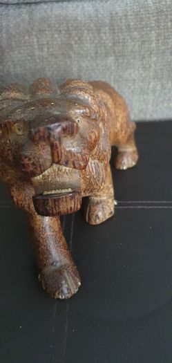 Lion wooden figures