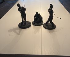 Three items of bronze statues