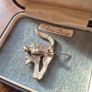 Vintage Solver Tone Cat Brooch Image 2